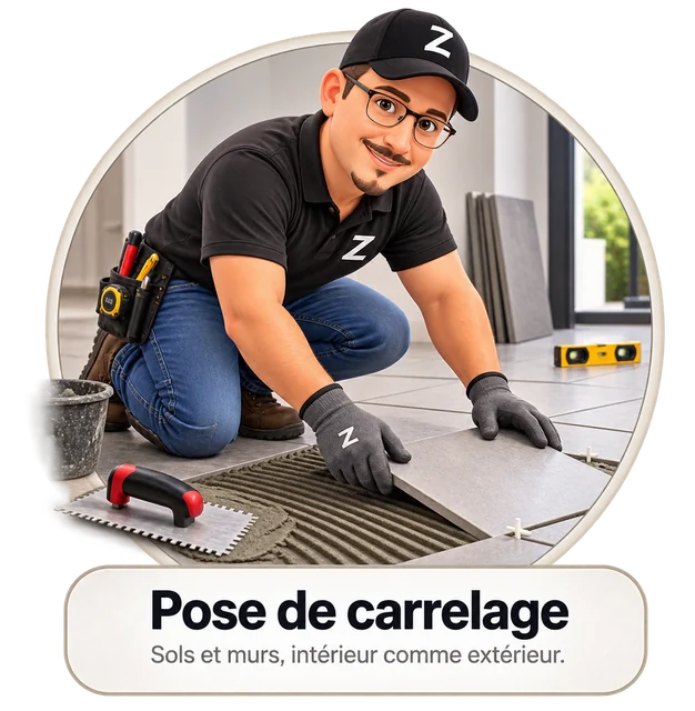Pose de carrelage – sols et murs, intérieur comme extérieur
