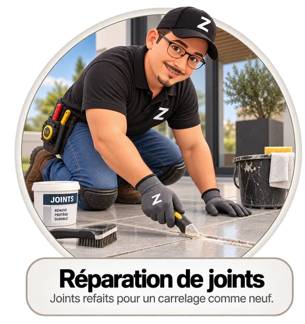 Réparation de joints – joints refaits pour un carrelage comme neuf